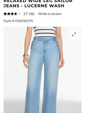 Talbots Light Blue Wide-Leg Sailor Jeans